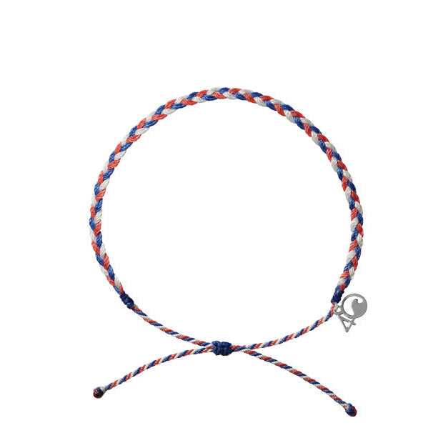 Braided Anklet in Firecracker