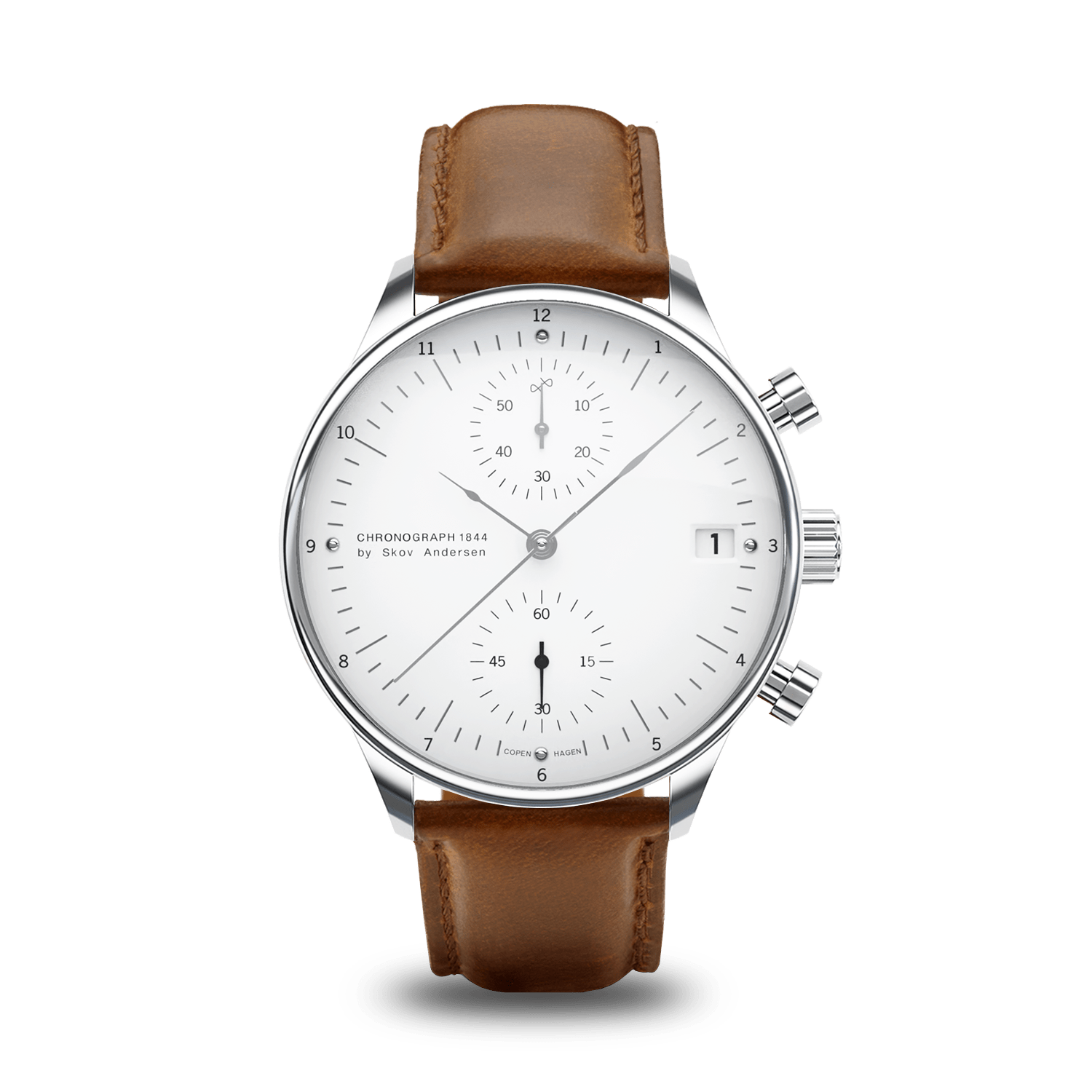 1844 Chronograph, Steel / White