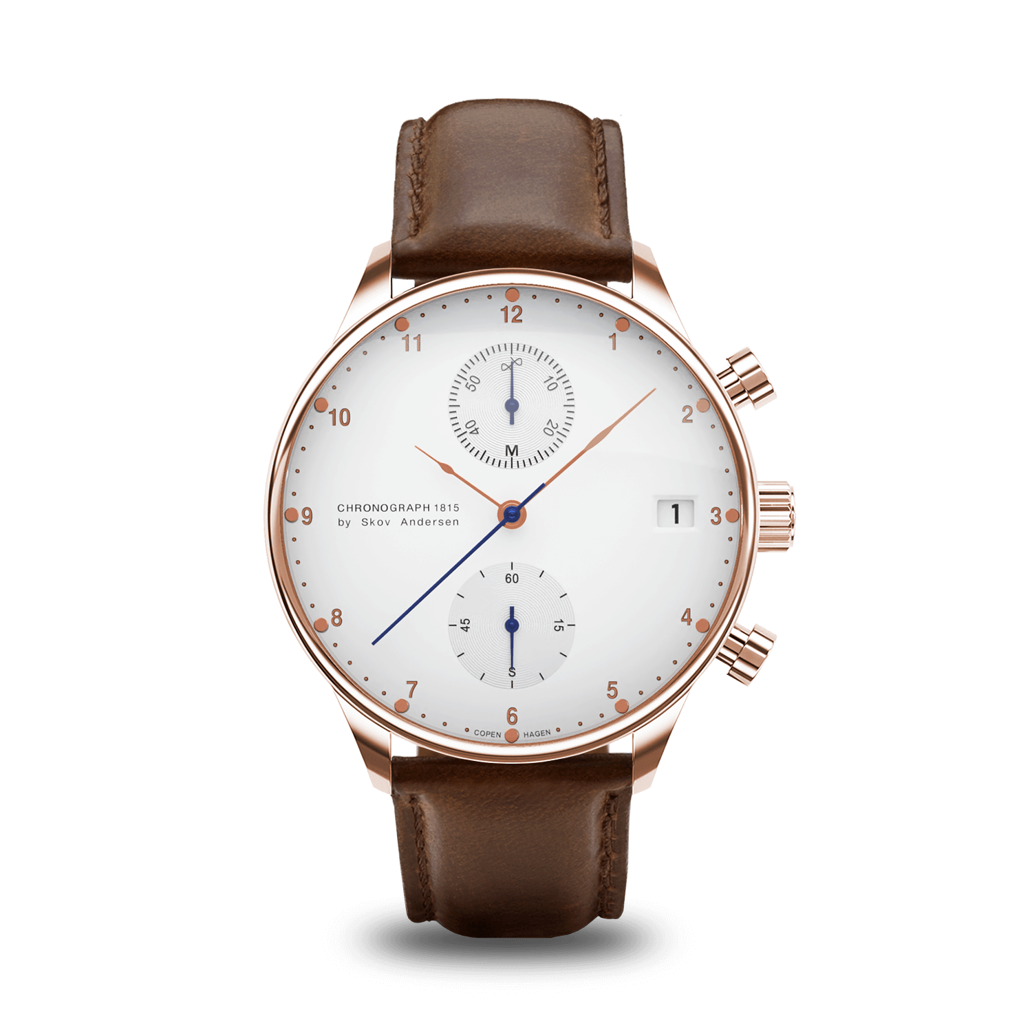 1815 Chronograph, Rose Gold / White