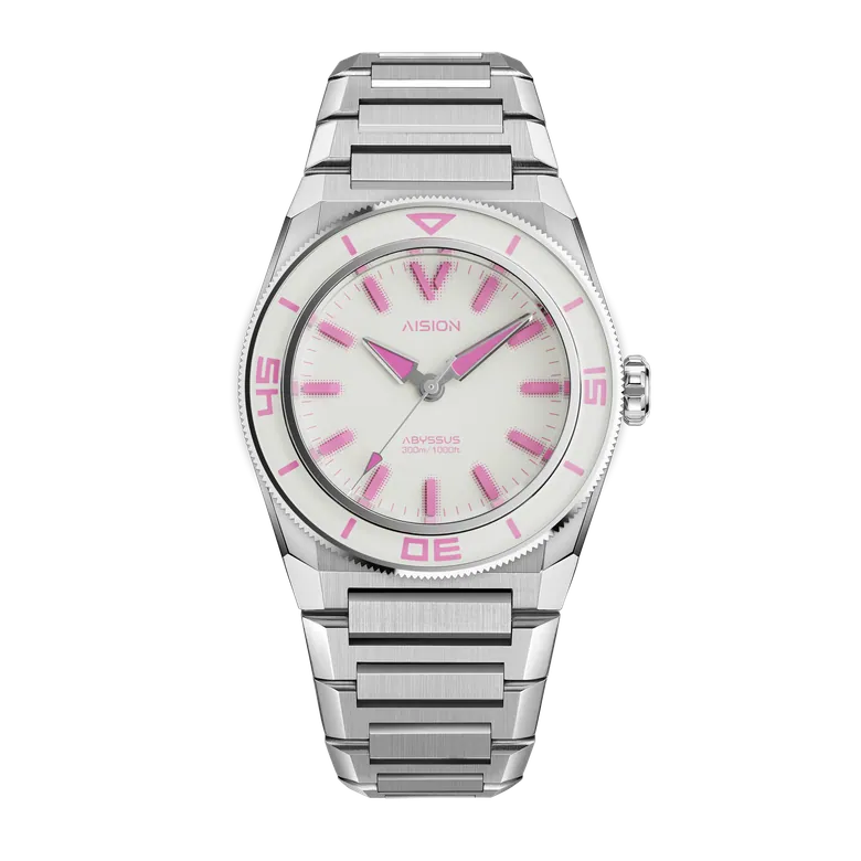HANG ABYSSUS - Full Lume Dial Coral Pink - Bracelet