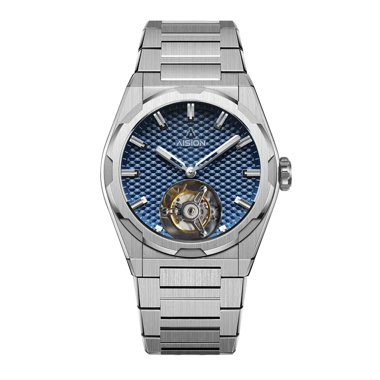 Tourbillon - Hexagonal Pyramid Seamless Dial - Blue