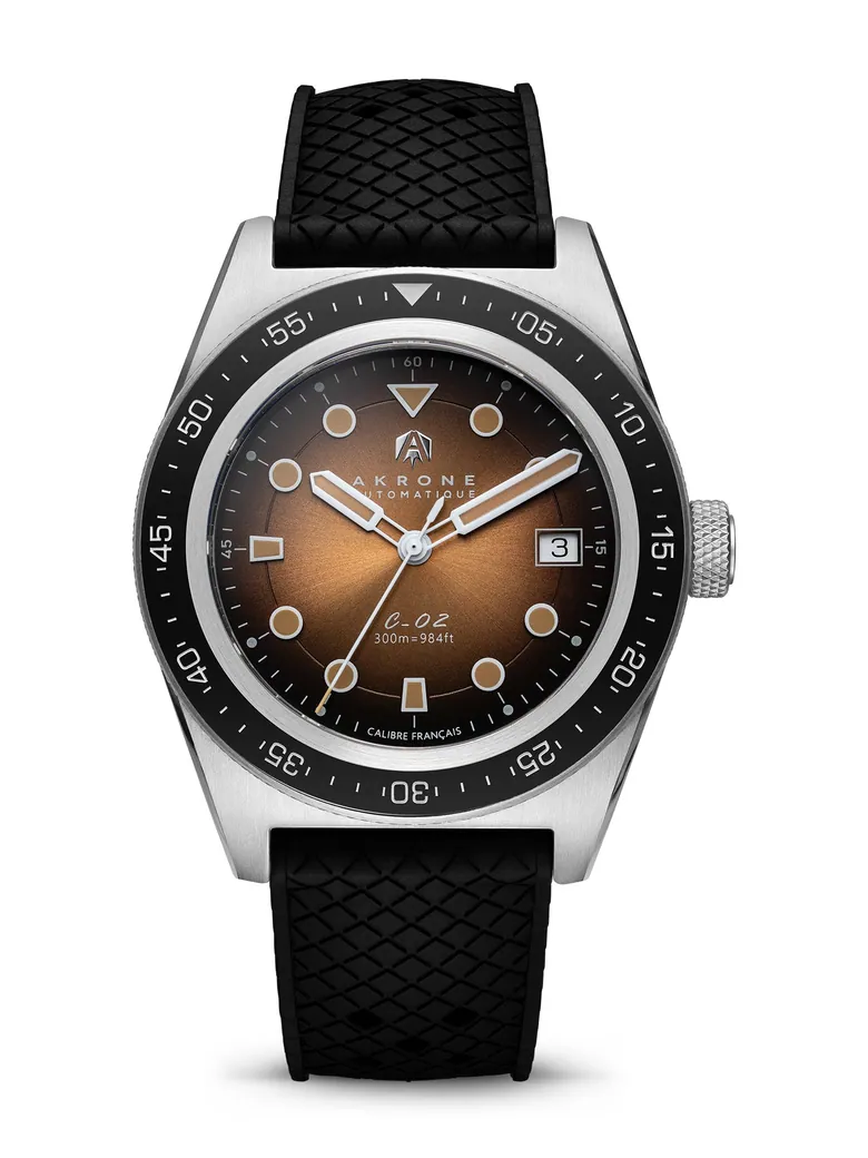 C-02 Baby Héritage Bourbon – Montre de plongée française | Akrone