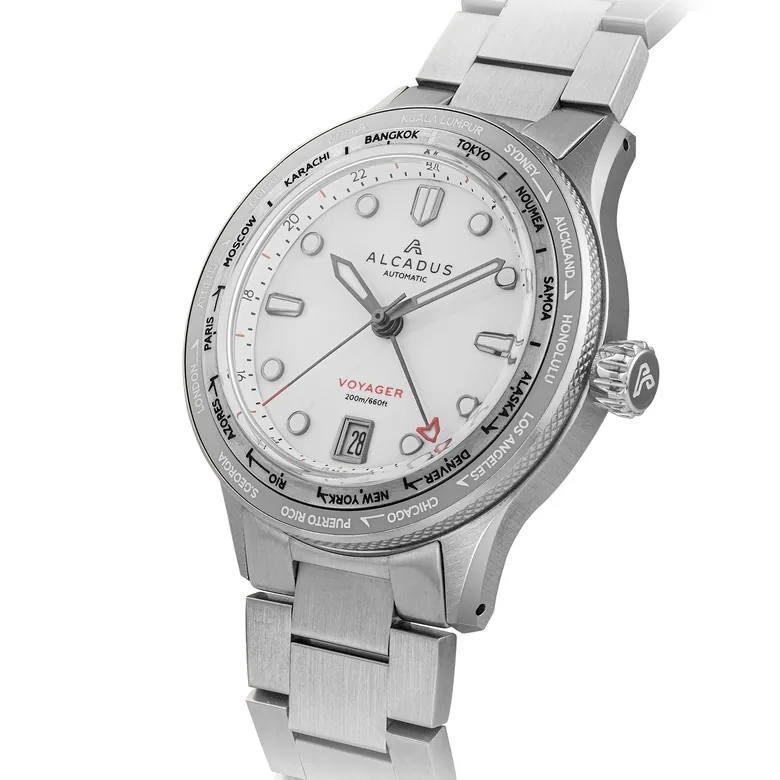 Voyager Worldtimer GMT –  Arctic White
