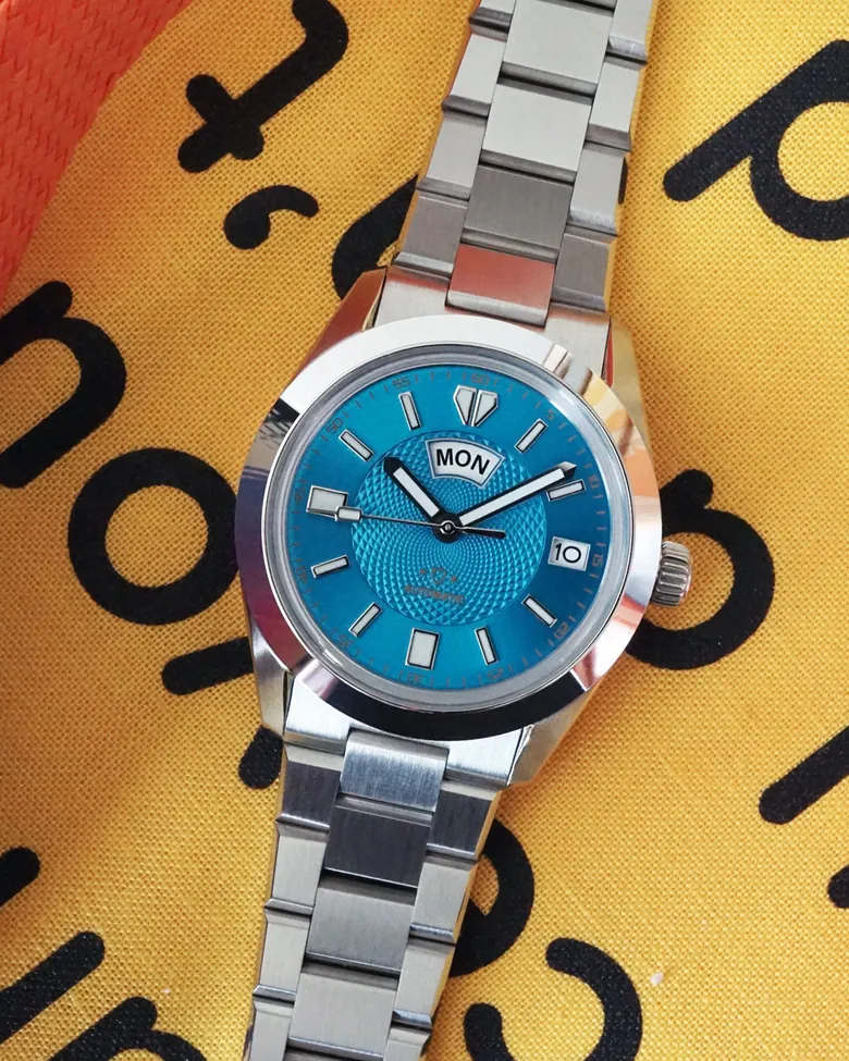 A5 Legacy X - Blue Sunburst with Guilloche