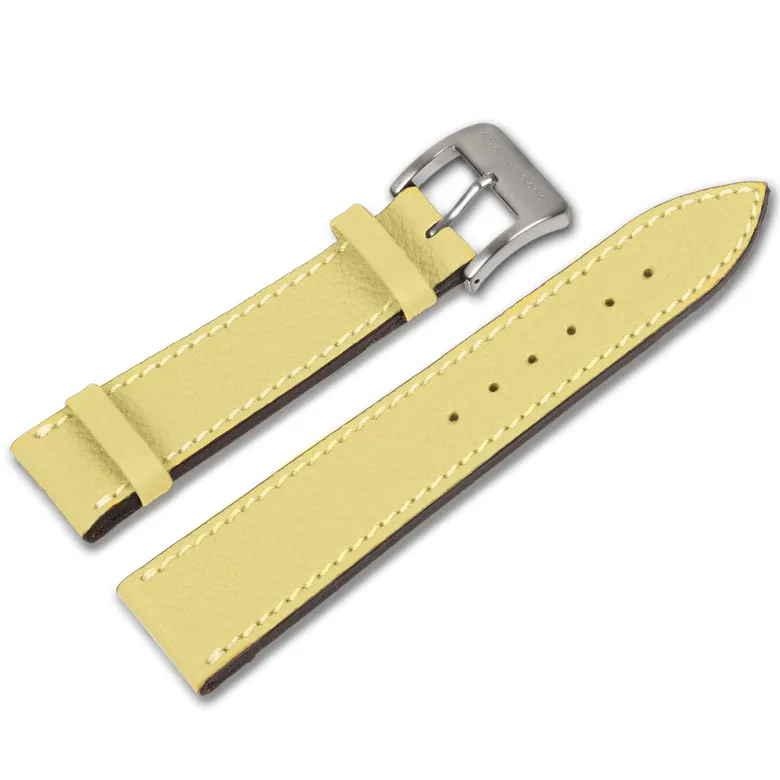 Leather strap from shrunken calf leather – Yellow