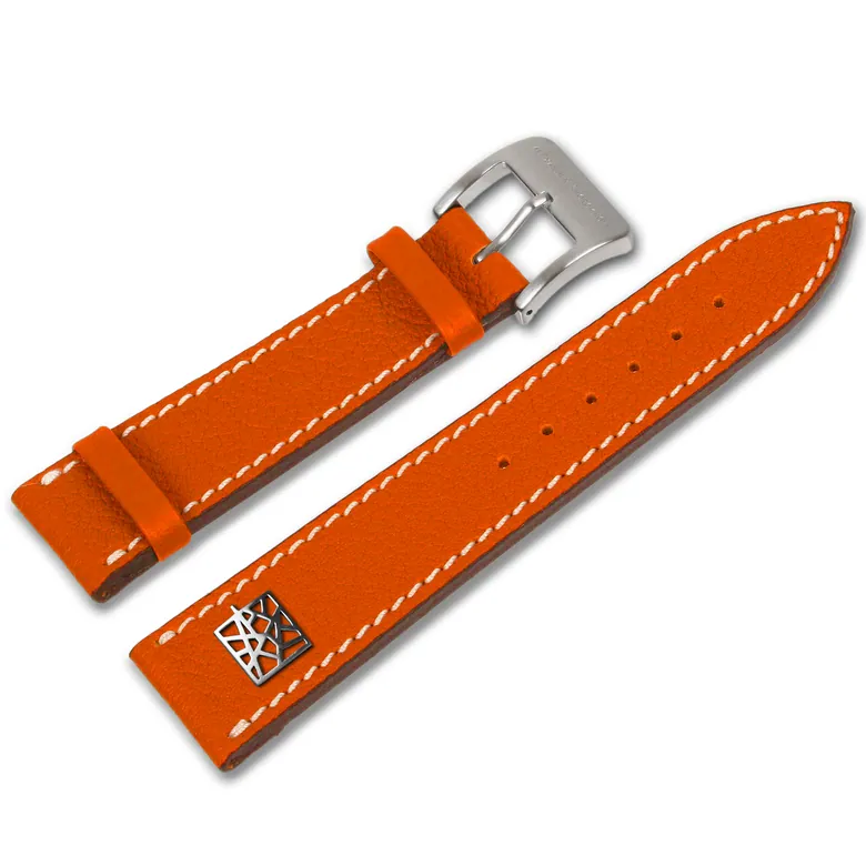 Leather strap from shrunken calf leather – AVG – Orange