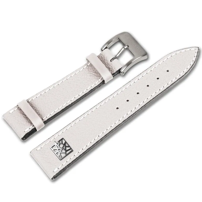 Leather strap from shrunken calf leather – AVG – White