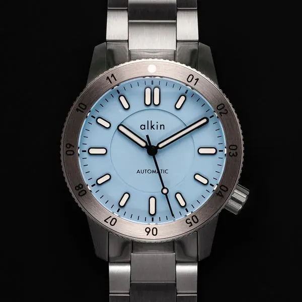 Model Three Dual Time - Powder Blue Dial / SS Case