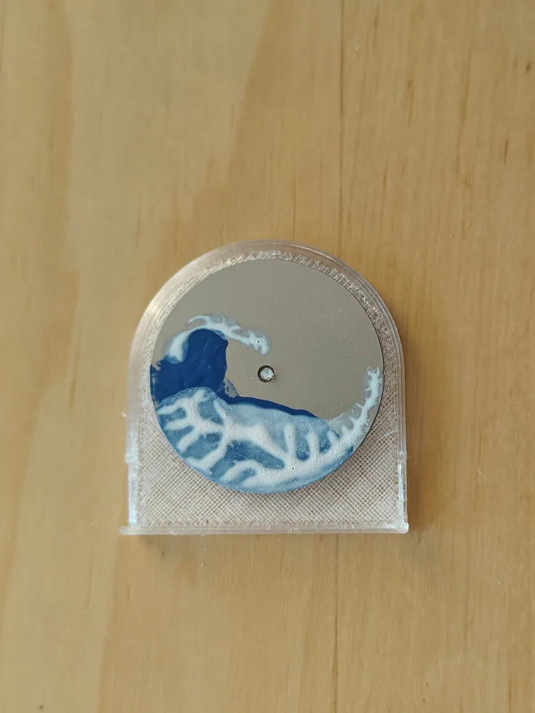 The Great Wave 28.5mm Multi-color Print + Hand-Paint