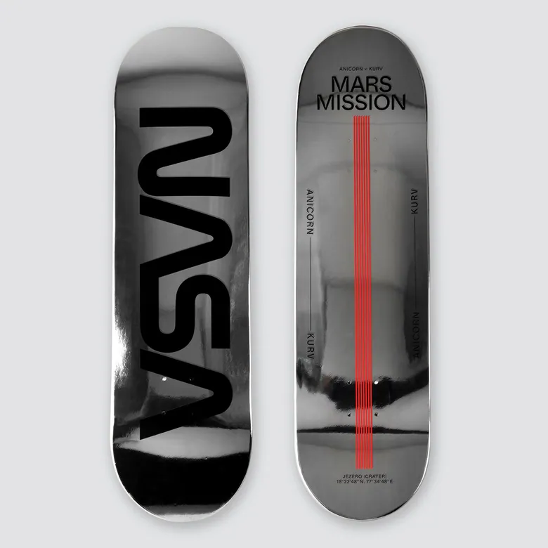 NASA Skateboard Deck - "Mars Mission" The Mars Edge
