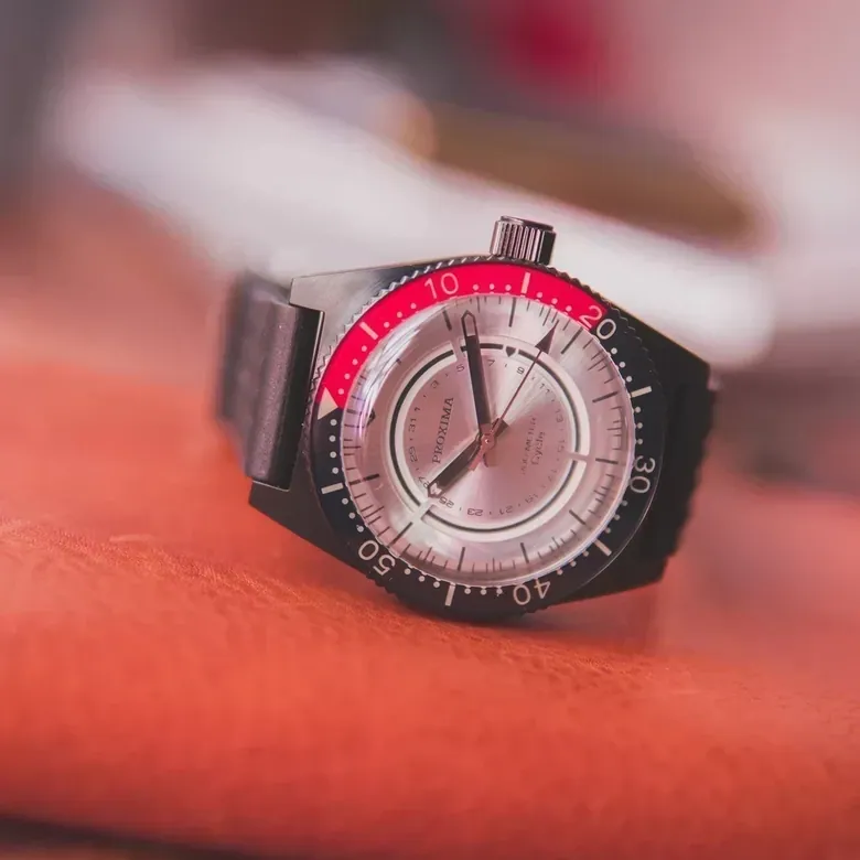 Proxima Black 65 PX01 Silver Dial