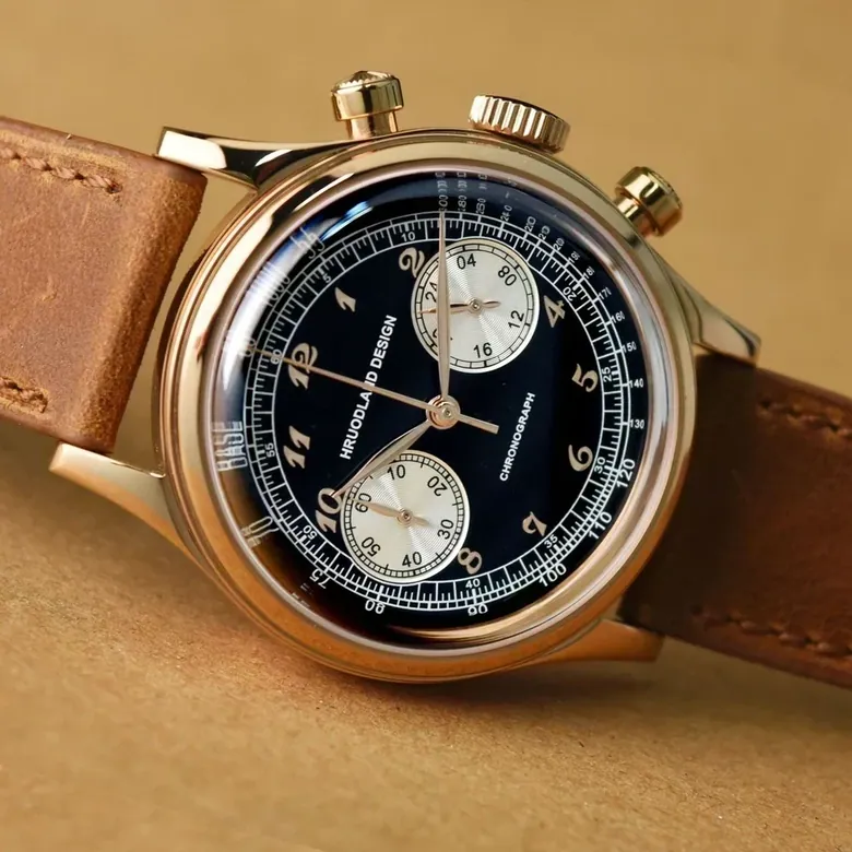 Hruodland Rose Gold Vintage Chronograph