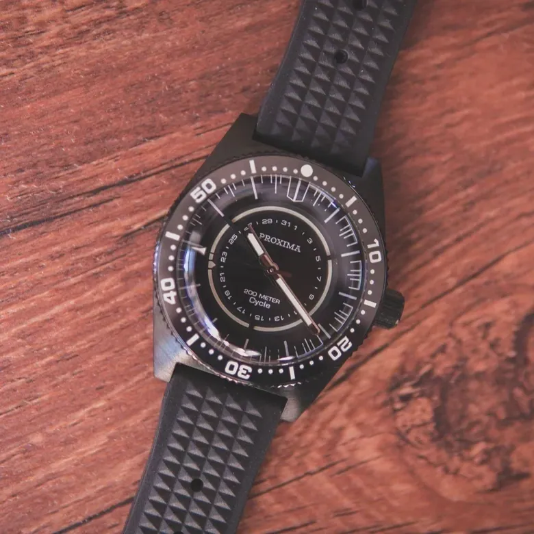 Proxima Black 65 PX01 Black Dial