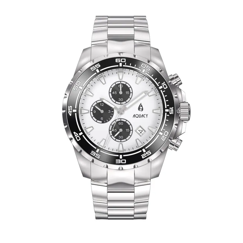 Aquacy Hei Matau TradeWinds Chronograph 200M White Panda Dial Men's Watch