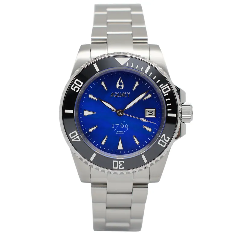Aquacy 1769 Hei Matau Men's Automatic 300M Blue Diver MOP Watch 1769.BLMP.B.S