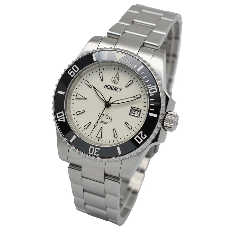 Aquacy 1769 Hei Matau Men's Automatic 300M Full Luminous Dive Watch ETA 2824 1769.FLM.B.S.ET