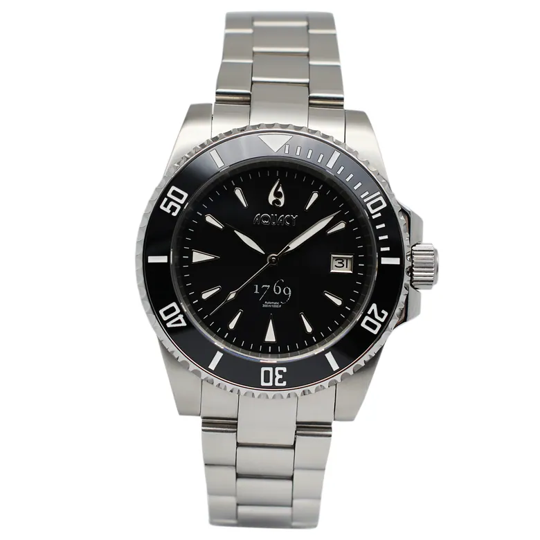 Aquacy 1769 Hei Matau Men's Automatic 300M Black Dive Watch 1769.B.B.S