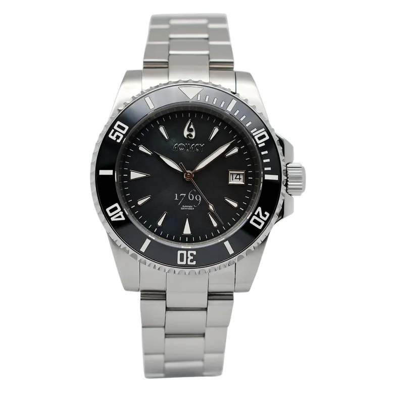 Aquacy 1769 Hei Matau Men's Automatic 300M Black Diver MOP Watch 1769.BMP.B.S