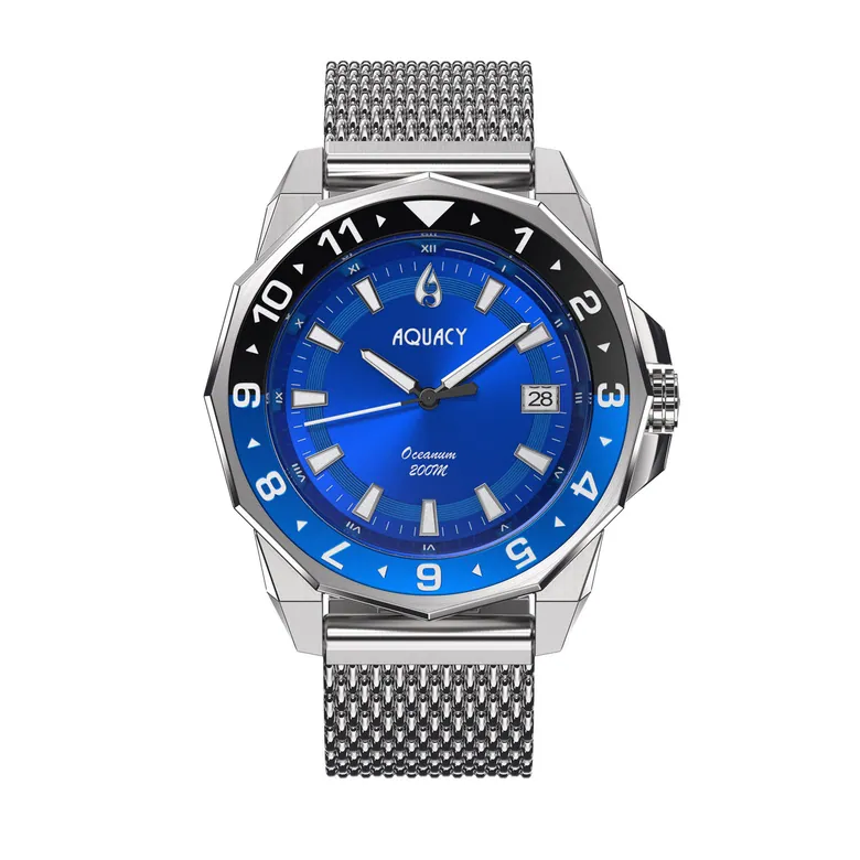 Aquacy Hei Matau Oceanum Men's Automatic 200M Blue Dial Dive Watch ON.BL.BK.BL.MH
