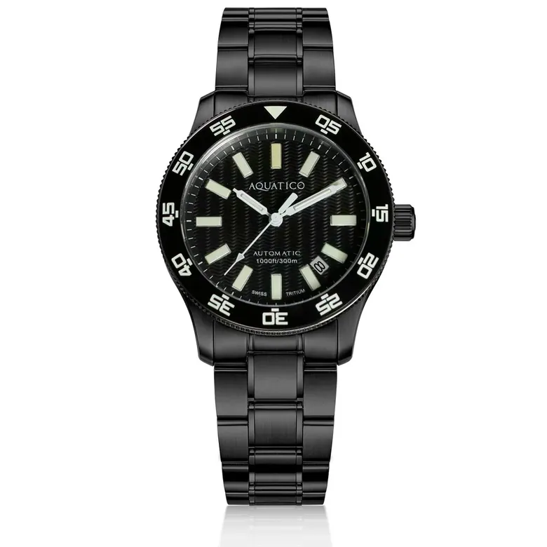 Sea Sentinel Tritium DLC Black Black Dial