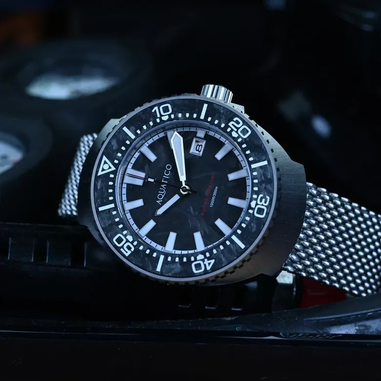 Super Marine Black Forged Carbon Dial