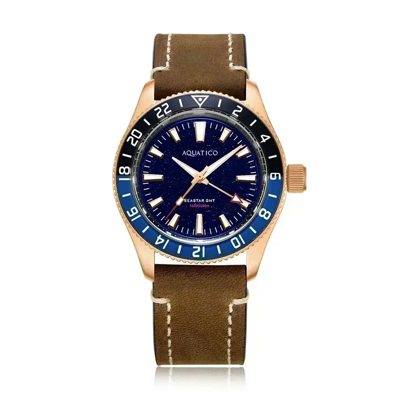 Bronze Sea Star GMT Blue Aventurine Dial Blue and Black Bezel