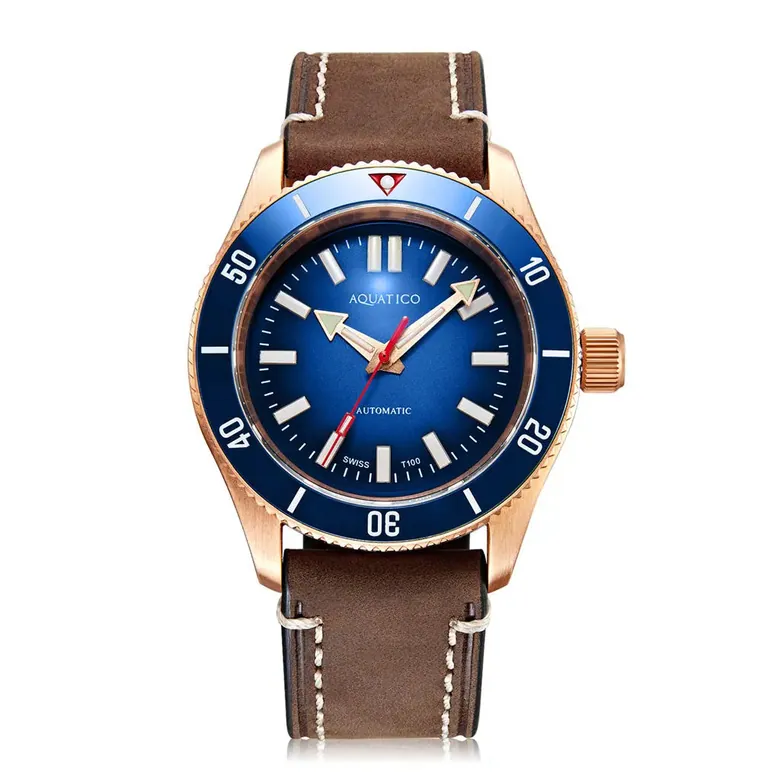 Shop mens blue face watch with tritium