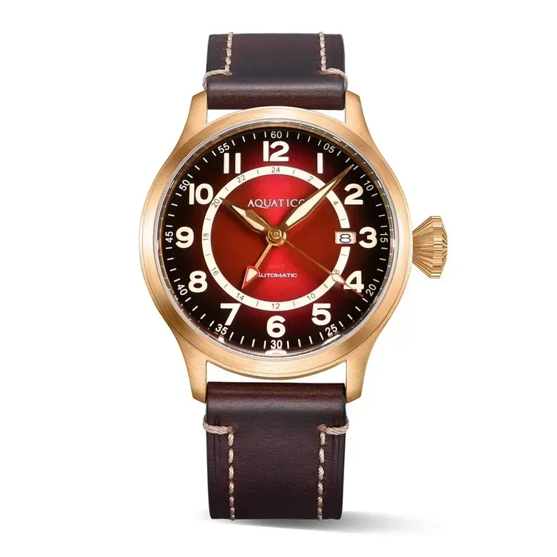Bronze Horizon Hawk GMT Gradient Burgundy Dial