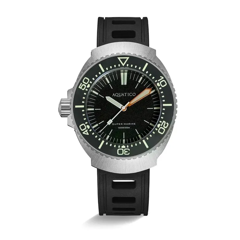 Super Marine Black Dial (Miyota 9015) Left Crown