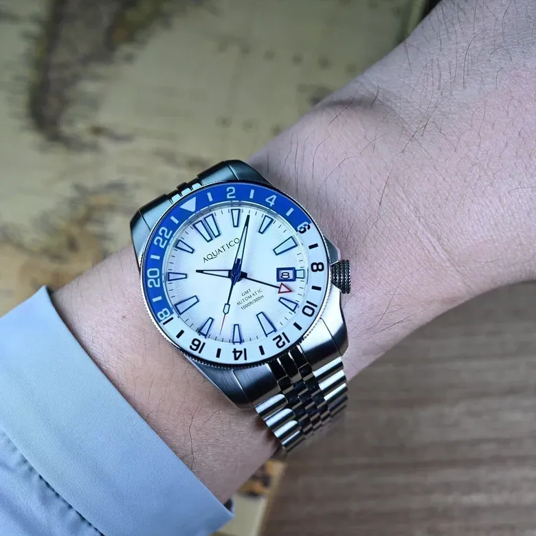 Maritime GMT White Dial