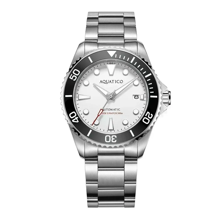 Ocean Star Divers Watch White Dial Black Bezel (NH35)