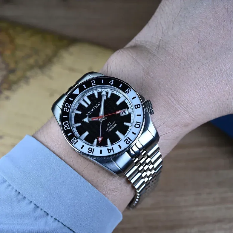 Sea Ranger GMT Black Dial Tritium Hands