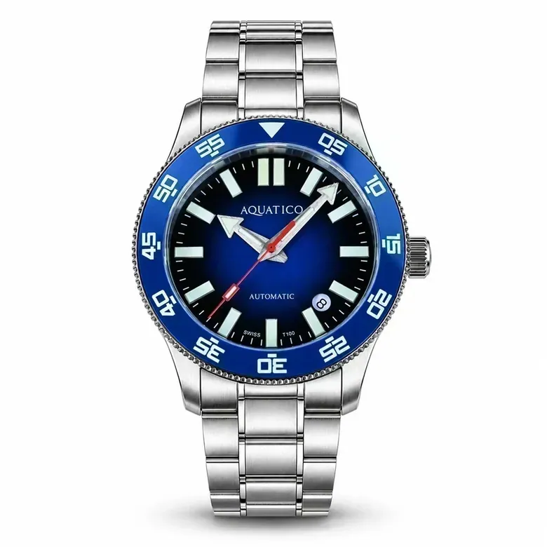 Atlas Tritium Watch Fumé Blue Dial