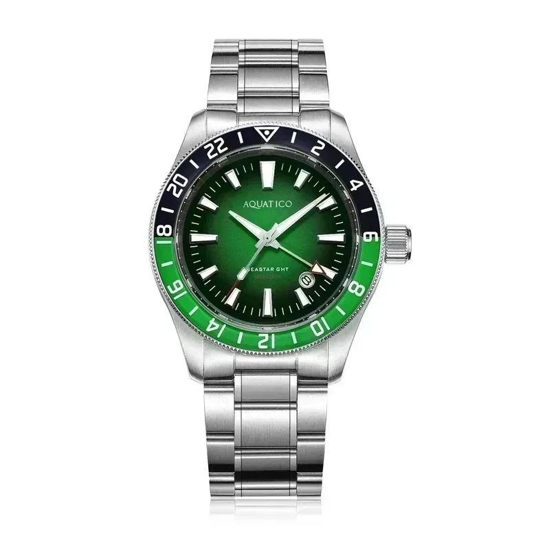 Sea Star GMT Green Dial Green and Black Bezel Inlay