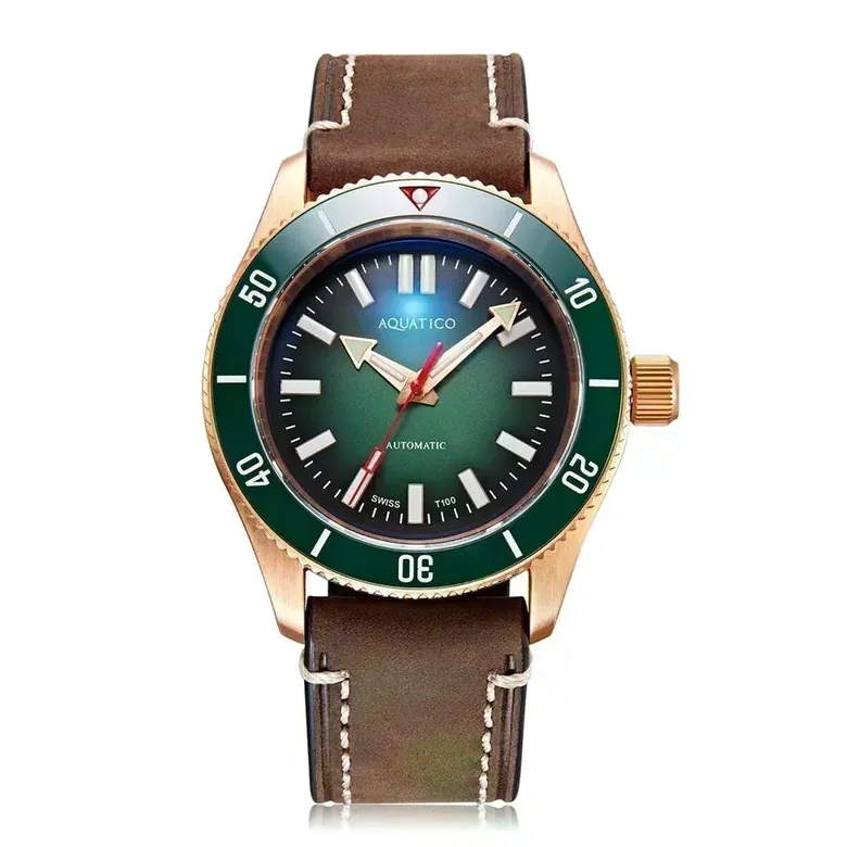 Super Star Bronze Tritium Green Dial(SWISS MADE Sellita sw200-1) No Date