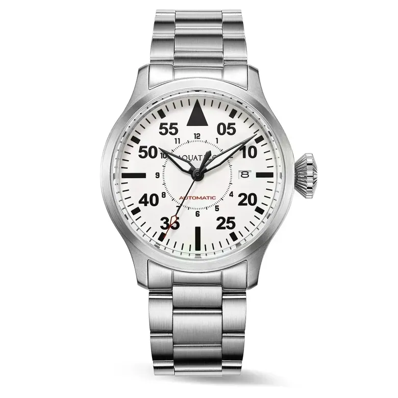 Horizon Hawk Full Lume White Dial Automatic Pilot Watch