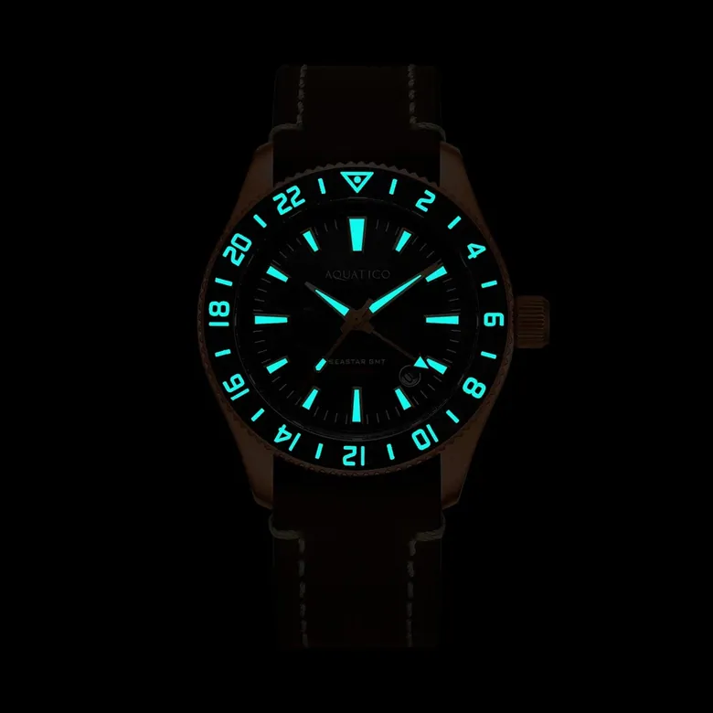 Bronze Sea Star GMT Green Dial Green and Black Bezel Inlay
