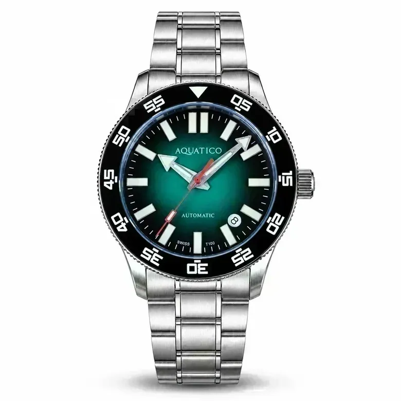 Atlas Tritium Watch Fumé Green Dial