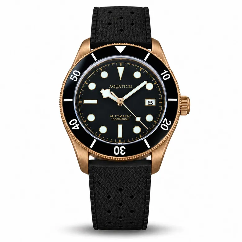 Best Bronze Dive Watch Black Dial Under $500 | Automatic Bronze Diver Watch