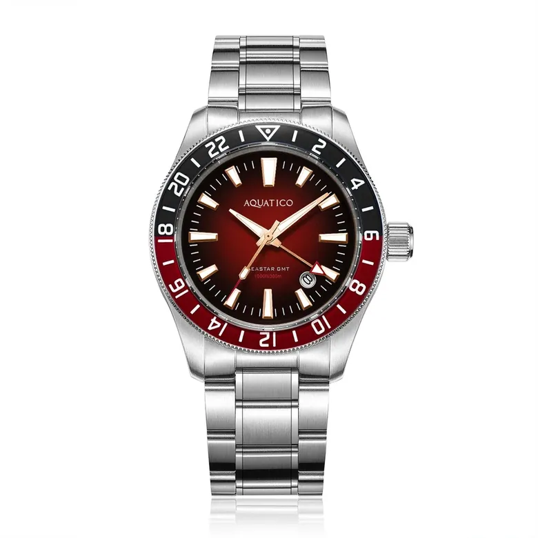 Sea Star GMT Gradient Red Dial Coke Bezel Inlay