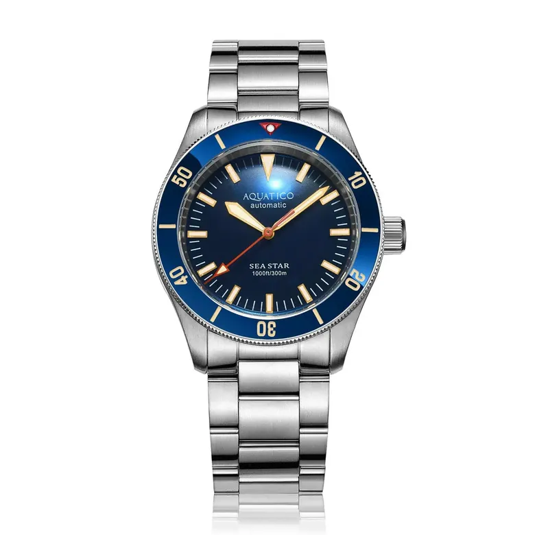 Shop the best Blue dial dive watch with ceramic bezel automatic watch