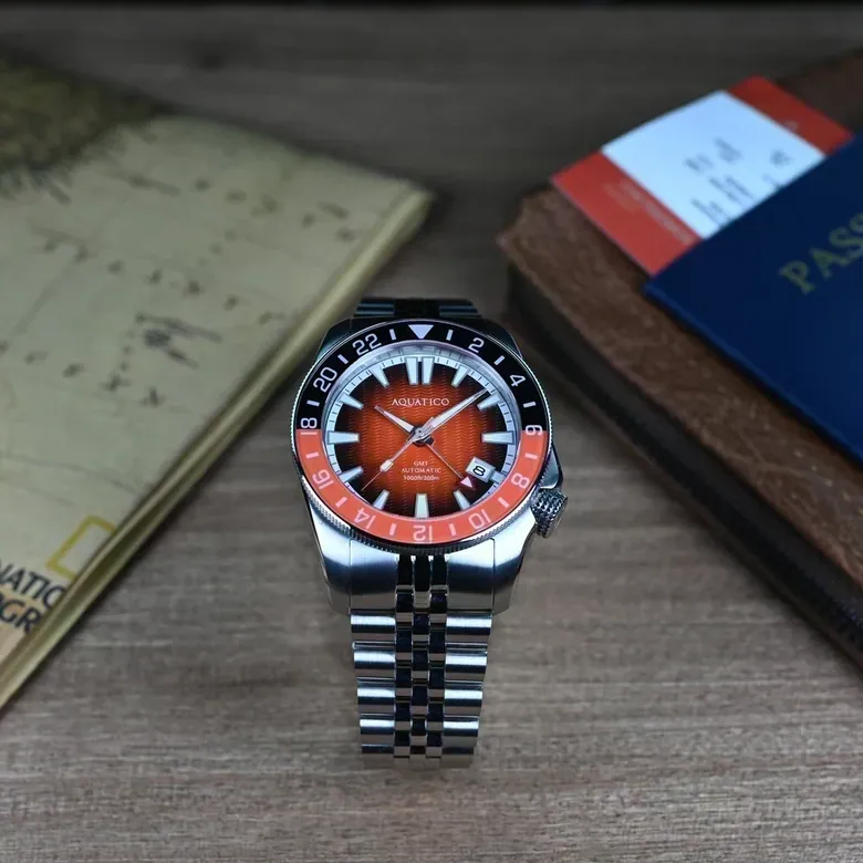 Maritime GMT Fumé Orange Dial