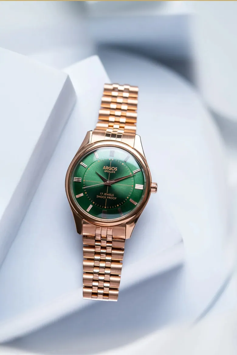 Argos Apollo II - Olive Green Rose Gold Men's Mechanical Watch