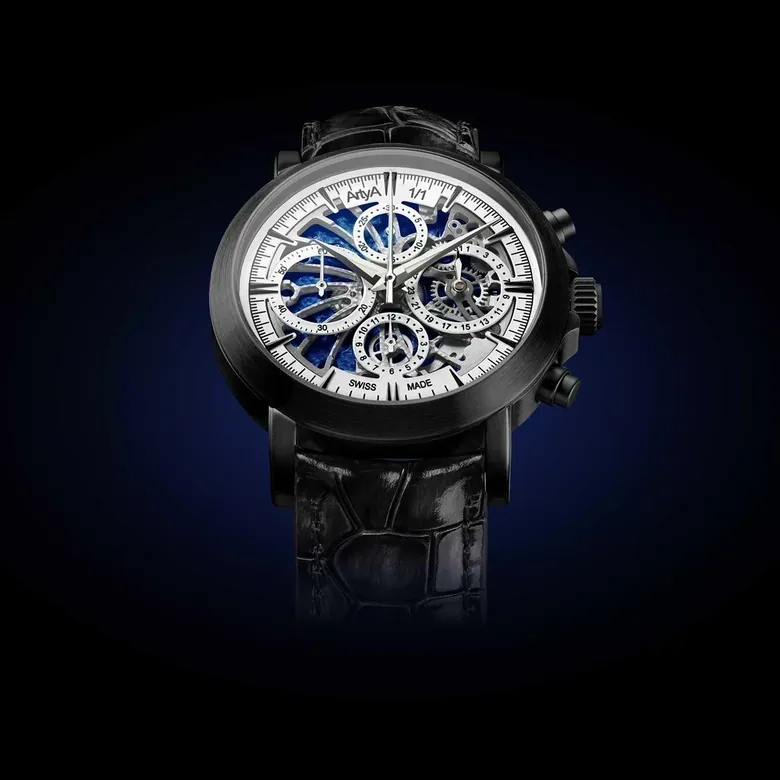 White Steel Black Chrono II
