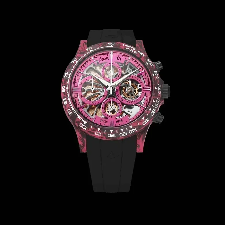 Pink Carbon Chrono