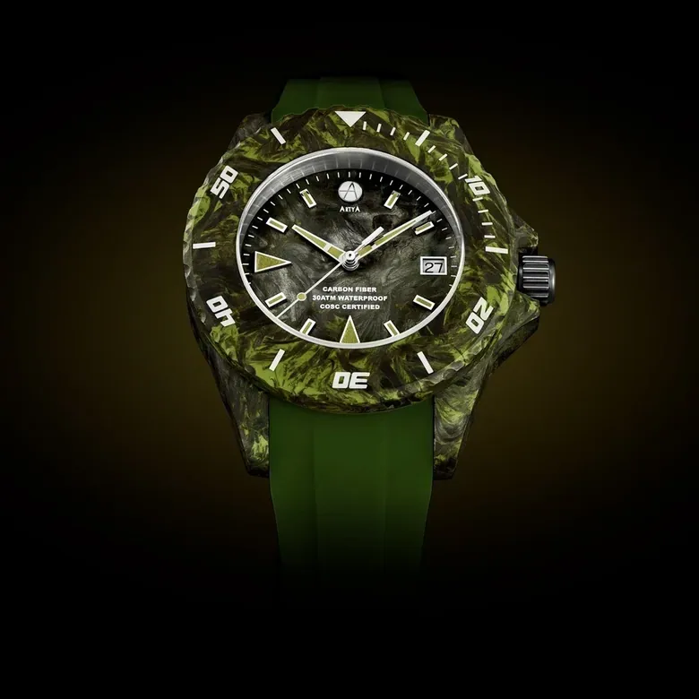 Diver Light Green Carbon