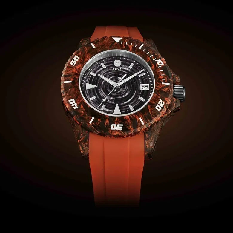 Orange Carbon Black Wave