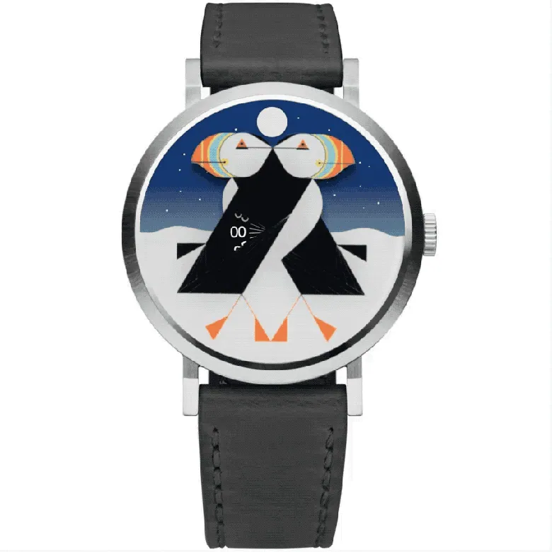 Charley Harper Puffins Passing| Asteriskwatches.com