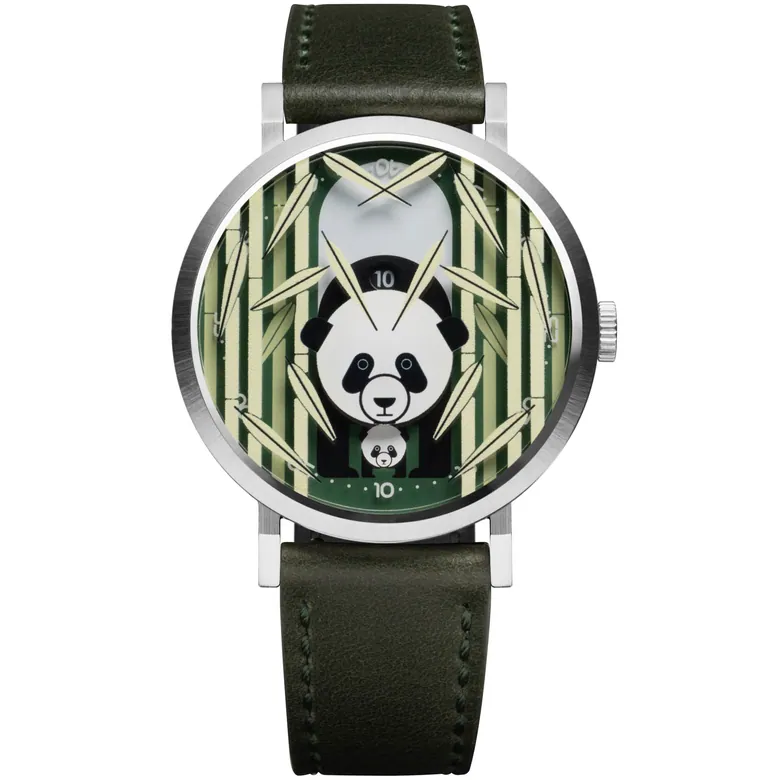 Charley Harper Panda Panda Jump Hour Automatic| Asteriskwatches.com