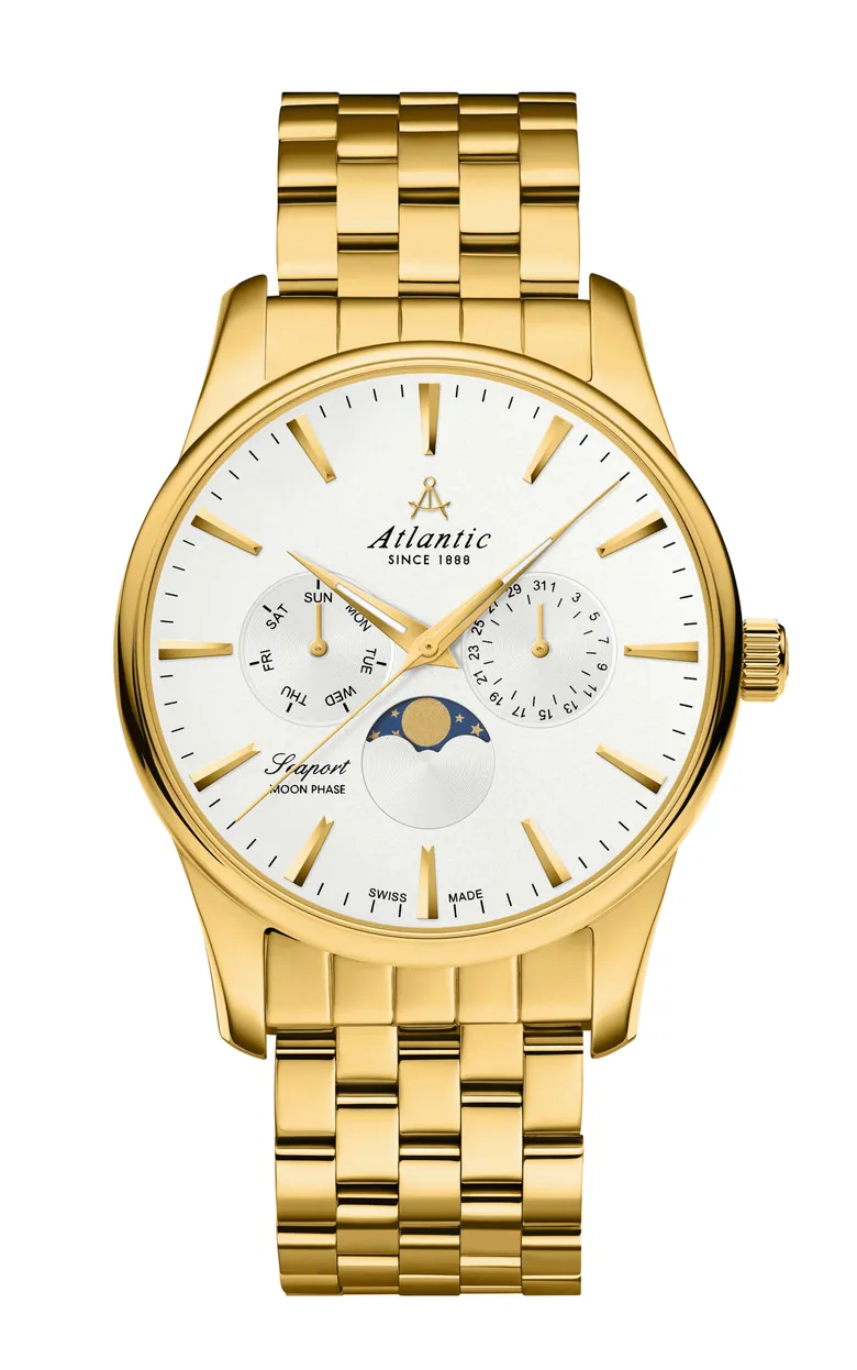 Seaport Moonphase Yellow Gold PVD Steel